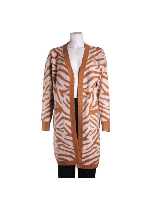 CARDIGAN LUNGO FANTASIA MARRONE ALV DONNA a/i ALVIERO MARTINI | 007/ALVMARRONE